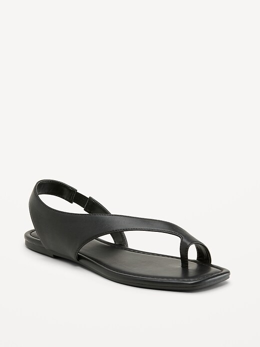 Image number 1 showing, Asymmetrical Toe-Strap Sandals for Women