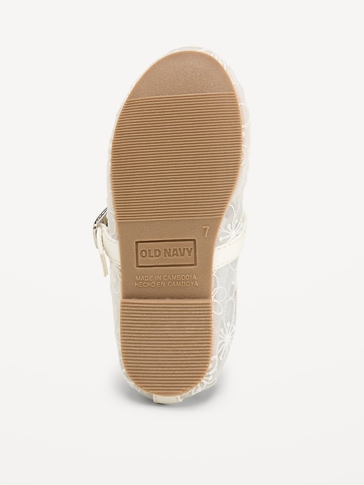 Image number 4 showing, Mesh Floral Ballet Flats for Toddler Girls