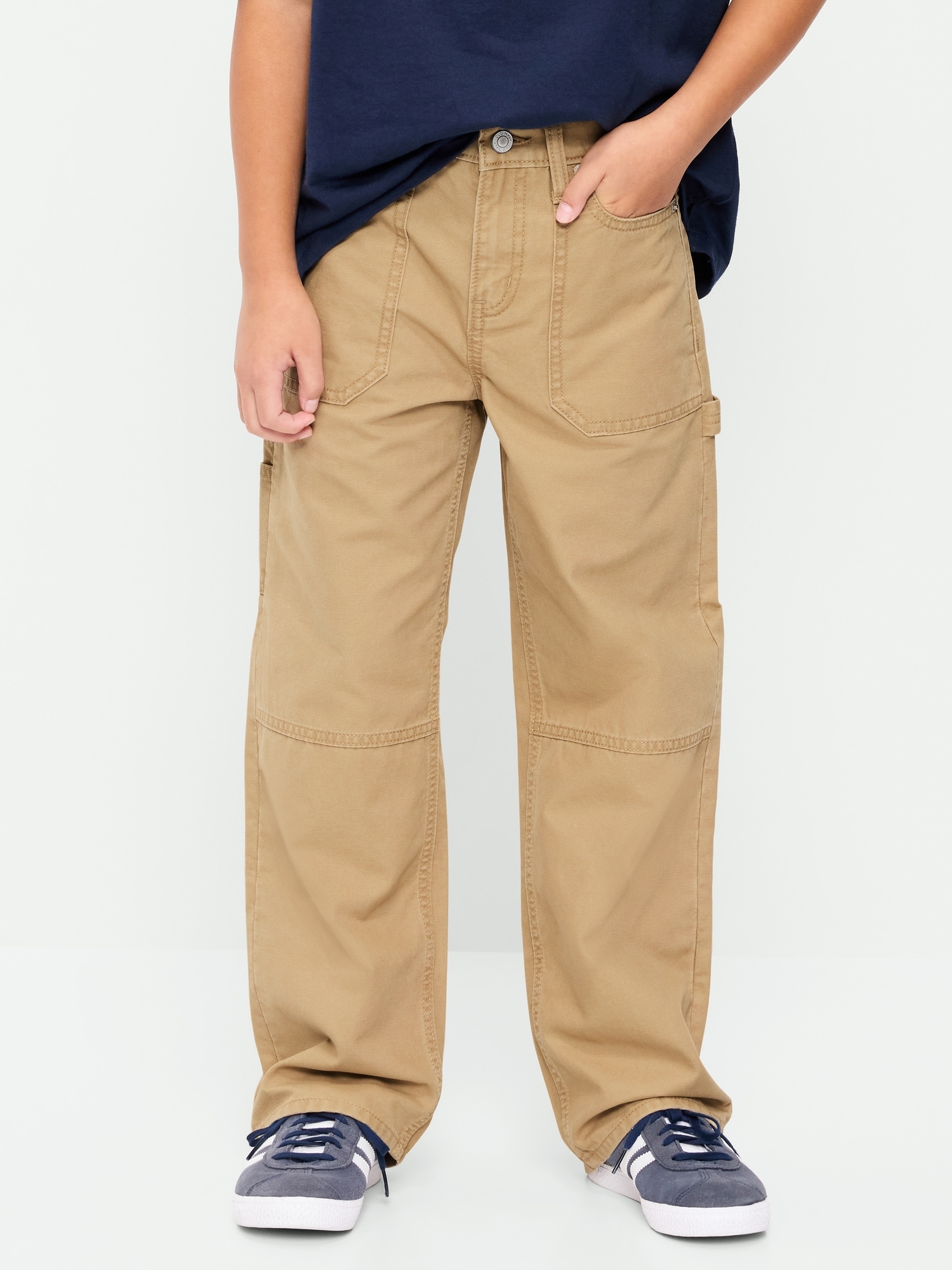 Baggy Carpenter Utility Canvas Pants for Boys