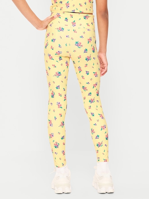 Image number 2 showing, High-Waisted PowerSoft 7/8-Length Leggings for Girls