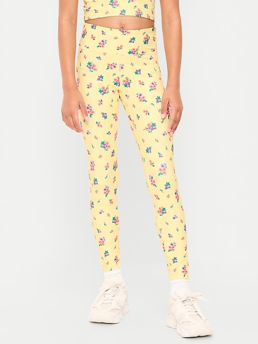 Image number 3 showing, High-Waisted PowerSoft 7/8-Length Leggings for Girls