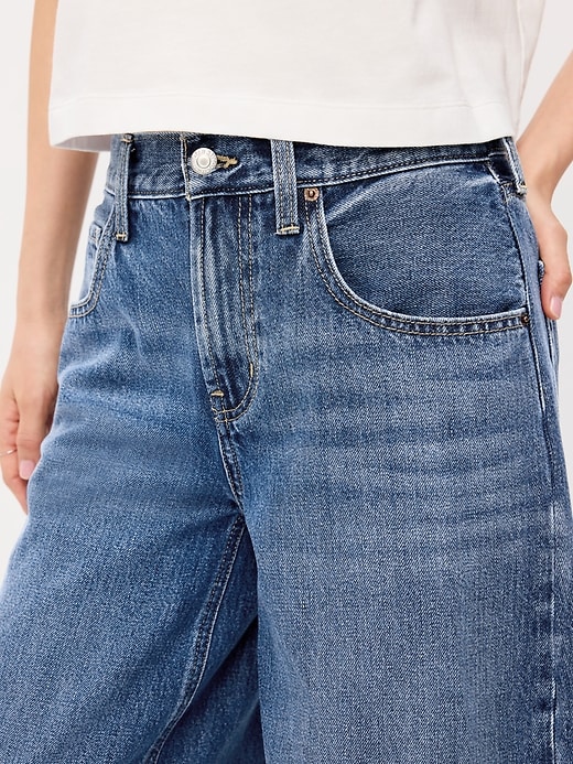 L'image numéro 5 présente Jean gaucho coupe généreuse à jambe large à taille mi-basse