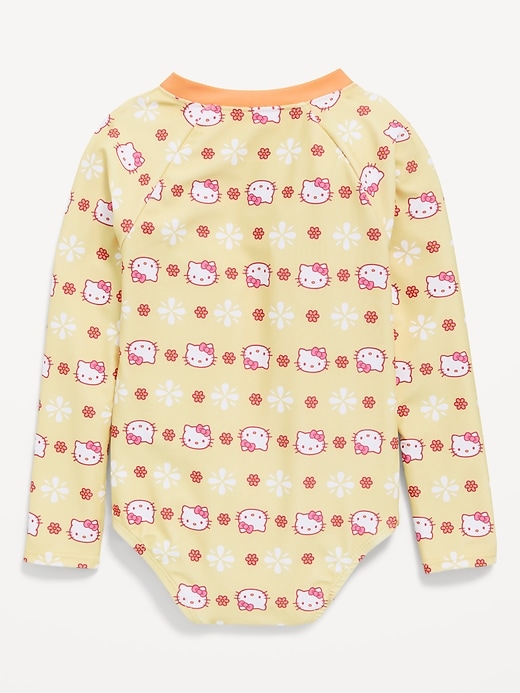 L'image numéro 2 présente Maillot de bain une-pièce anti-UV à glissière sur le devant à imprimé Hello Kitty® pour toute-petite