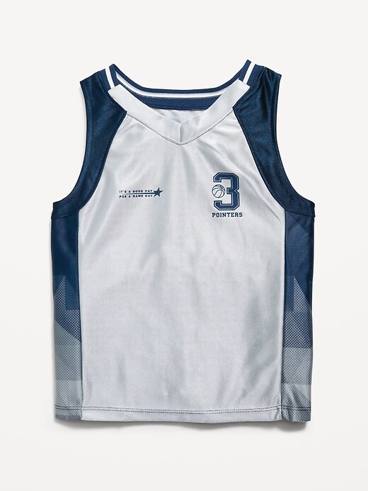 Image number 1 showing, Oversized Graphic Basketball Tank Top for Toddler Boys