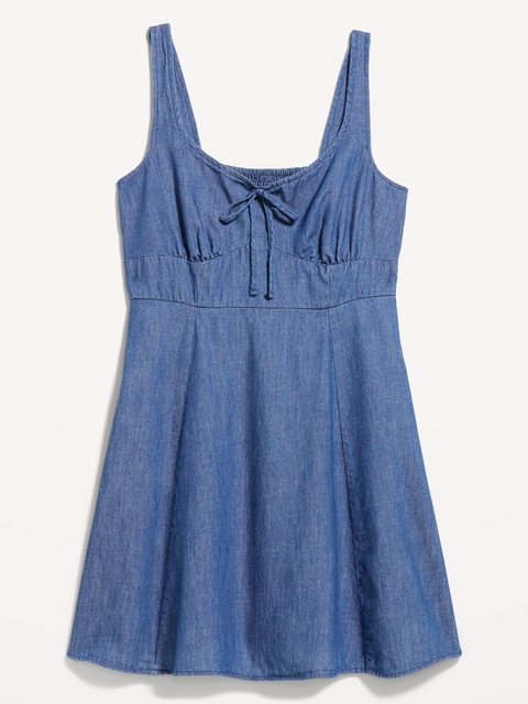 Fit & Flare Denim Mini Dress