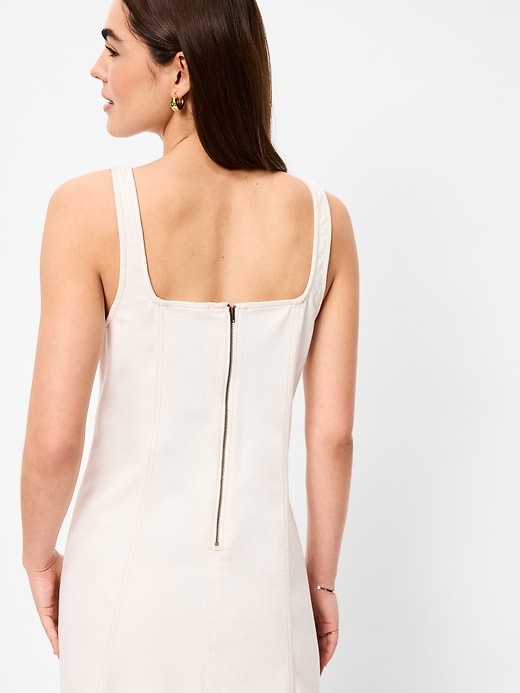 Image number 6 showing, Fit & Flare Sleeveless Denim Midi Dress