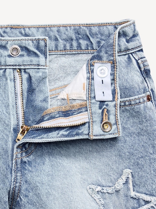 Image number 5 showing, High-Waisted Frayed-Hem Jean Shorts for Girls