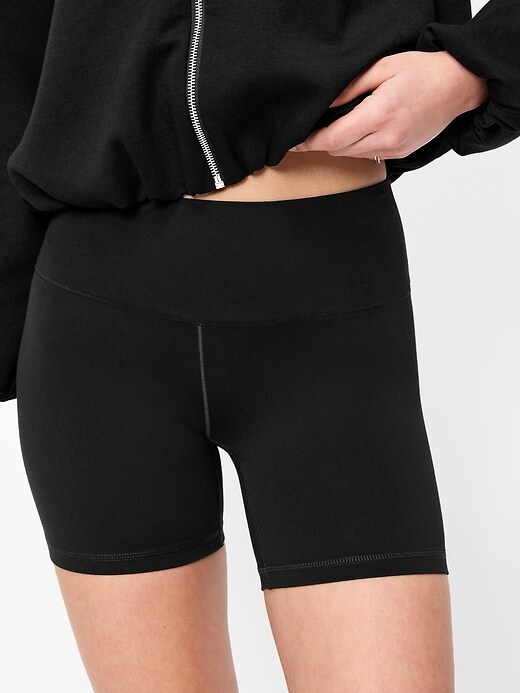 Image number 3 showing, High-Waisted StudioSmooth Biker Shorts -- 6-inch inseam