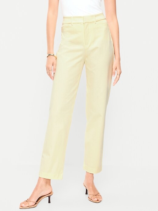 Image number 2 showing, High-Waisted Pixie Straight Pants