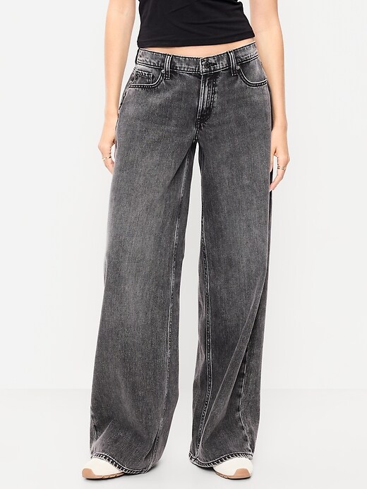Image number 2 showing, Low-Rise Baggy Wide-Leg Jeans