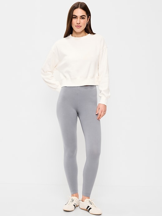Image number 1 showing, High-Waisted Jersey Fashion Layering Leggings