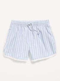 Image number 1 showing, Lace-Trim Poplin Boxer Shorts for Girls