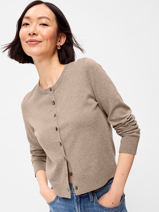 Image number 3 showing, SoSoft Lite Cropped Crew-Neck Cardigan