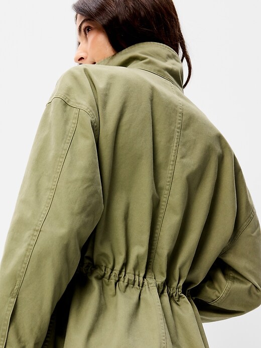 Image number 6 showing, Cinched-Waist Satin Utility Jacket