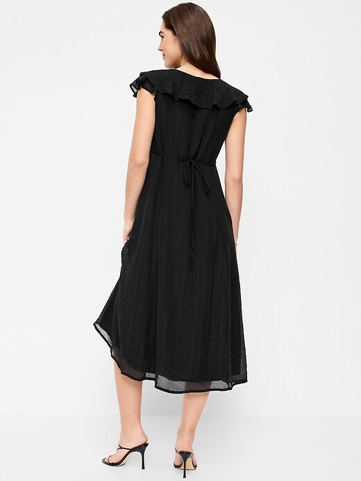 Image number 2 showing, Ruffle-Sleeve Fit & Flare Midi Dress