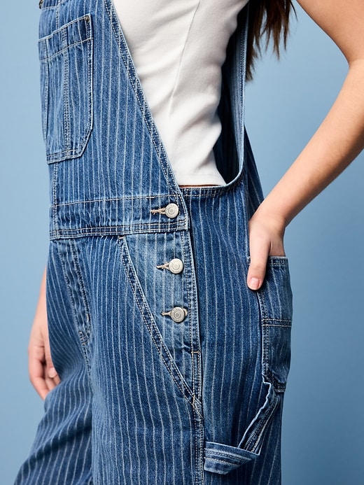 Image number 4 showing, Baggy Wide-Leg Overalls