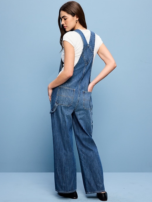 Image number 3 showing, Baggy Wide-Leg Overalls