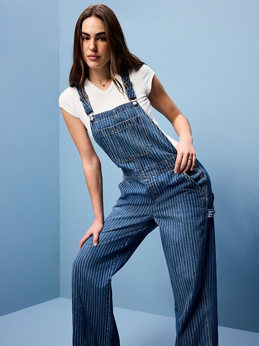 Image number 2 showing, Baggy Wide-Leg Overalls