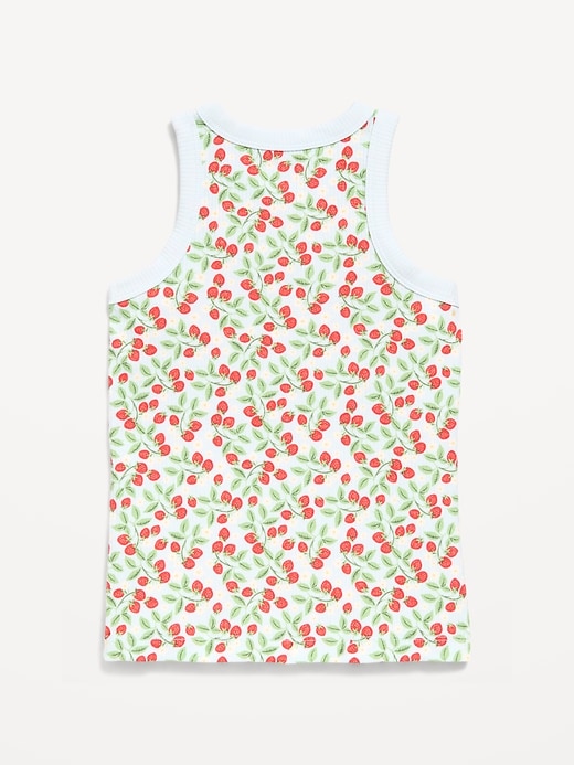 Image number 3 showing, Fitted Ribbed Tank Top for Girls