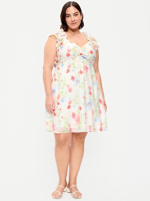 Image number 8 showing, Flutter-Sleeve Fit & Flare Mini Dress