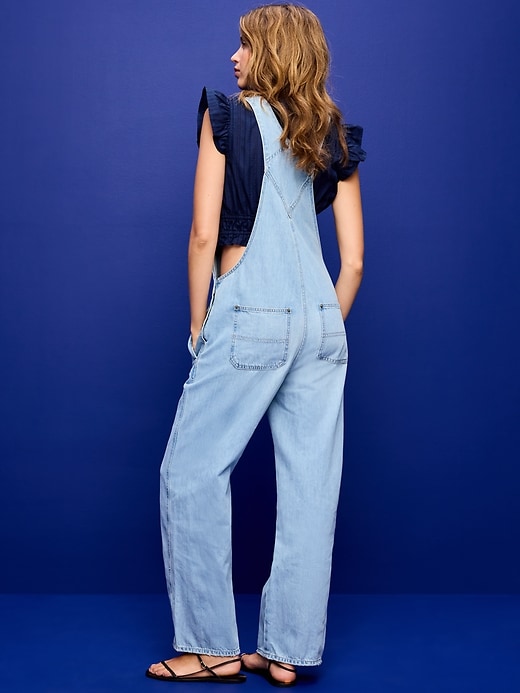Image number 3 showing, Baggy Wide-Leg Overalls