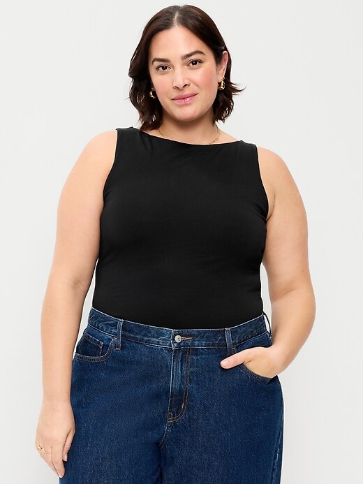 Image number 7 showing, Hug Double-Layer Boat-Neck Top