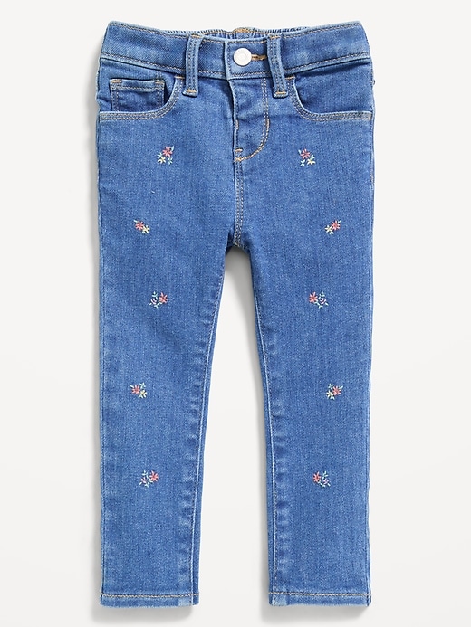 Image number 2 showing, High-Waisted Embroidered Rockstar 360° Stretch Jeggings for Toddler Girls