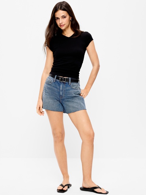 High-Waisted OG Jean Cut-Off Shorts -- 4-inch inseam
