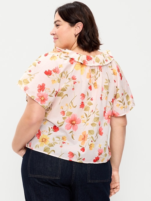 Image number 8 showing, Ruffle Tie-Front Top