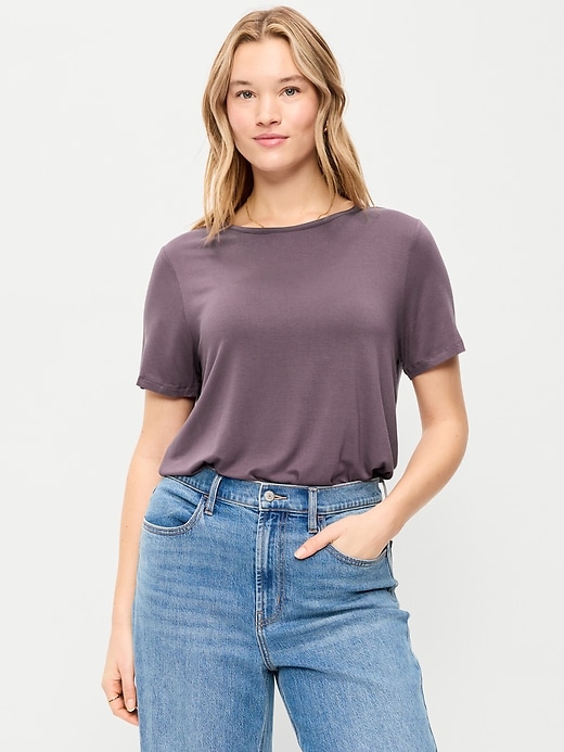 Image number 5 showing, Luxe Crew-Neck T-Shirt