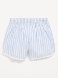 Image number 2 showing, Lace-Trim Poplin Boxer Shorts for Girls
