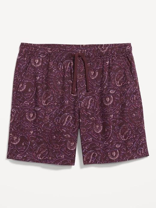 Image number 5 showing, Linen-Blend Jogger Shorts -- 7-inch inseam