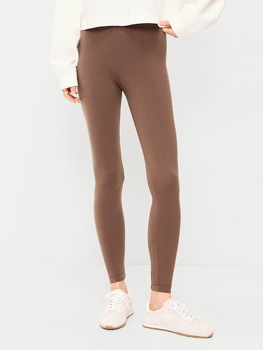 Image number 2 showing, High-Waisted Jersey Fashion Layering Leggings