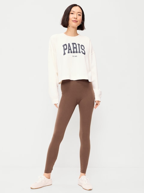 High-Waisted Jersey Fashion Layering Leggings