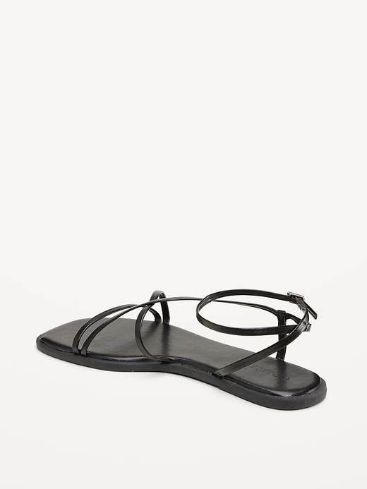 Image number 4 showing, Strappy Faux-Leather Sandals