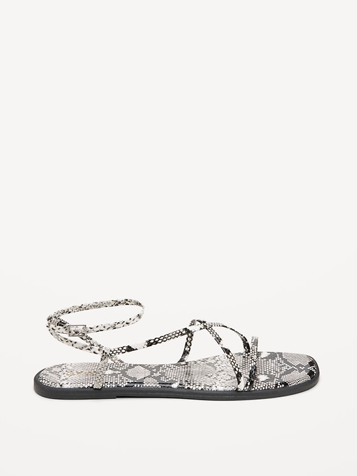 L'image numéro 3 présente Sandales à brides en similicuir