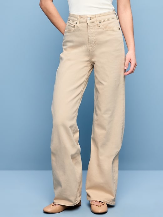 Image number 2 showing, Extra High-Waisted Wide-Leg Jeans