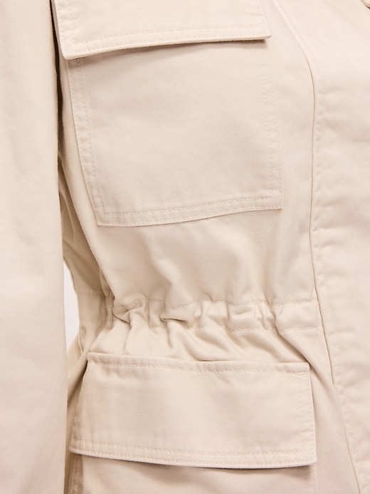 Image number 4 showing, Cinched-Waist Satin Utility Jacket