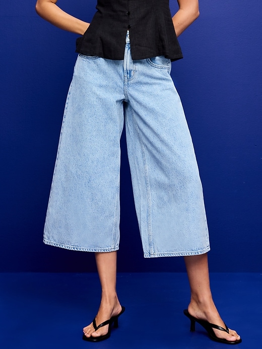 Image number 2 showing, Mid-Rise Baggy Culottes