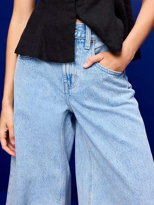 Image number 3 showing, Mid-Rise Baggy Culottes