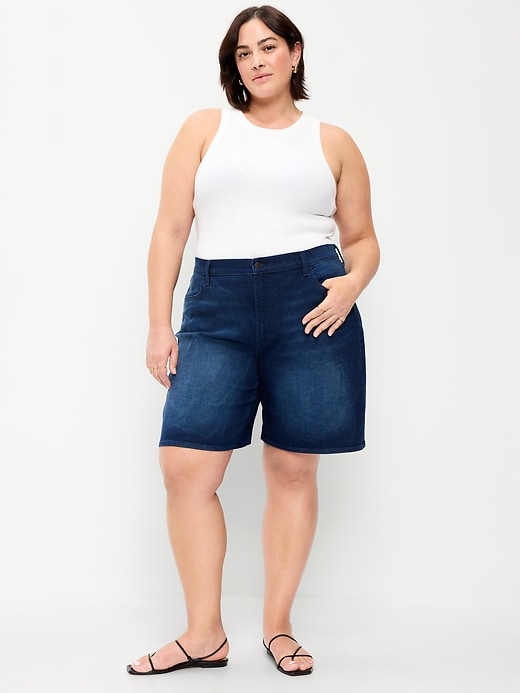 Image number 7 showing, High-Waisted Wow Bermuda Jean Shorts -- 9-inch inseam