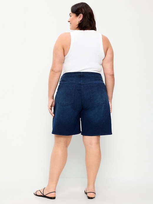 Image number 8 showing, High-Waisted Wow Bermuda Jean Shorts -- 9-inch inseam