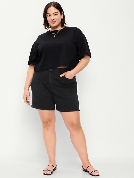 Image number 7 showing, High-Waisted Wow Jean Shorts -- 7-inch inseam