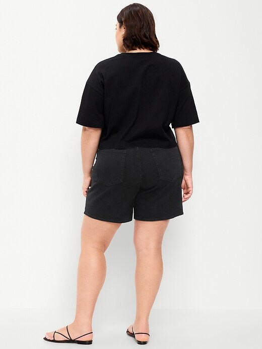 Image number 8 showing, High-Waisted Wow Jean Shorts -- 7-inch inseam