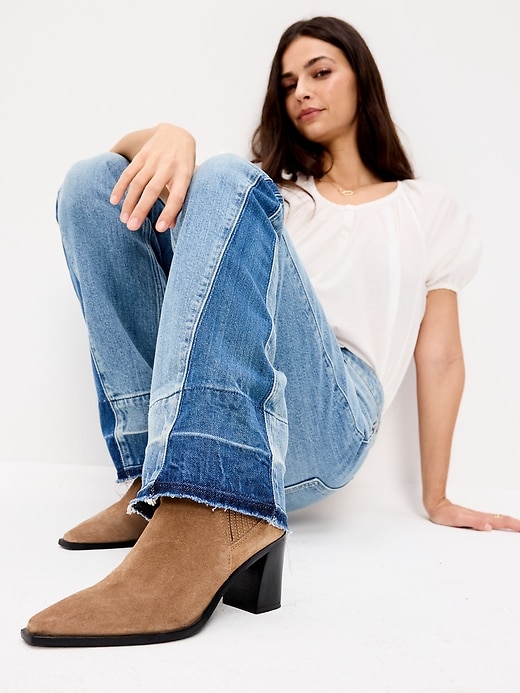 Image number 5 showing, Extra High-Waisted Baby Boot-Cut Jeans