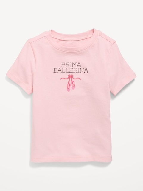 T-SHIRT À IMPRIMÉ À MANCHES COURTES POUR TOUTE-PETITE