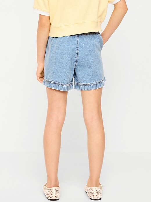 Image number 2 showing, High-Waisted Pull-On Jean Shorts for Girls