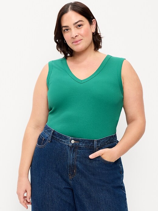 Image number 7 showing, Snug Crop V-Neck Tank Top