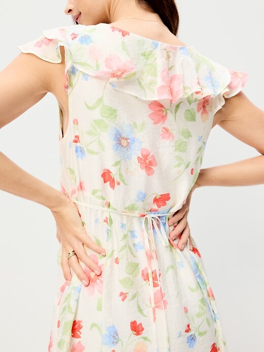 Image number 5 showing, Ruffle-Sleeve Fit & Flare Midi Dress