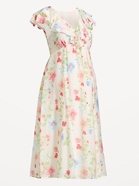 Image number 1 showing, Maternity Ruffle-Sleeve Midi Dress